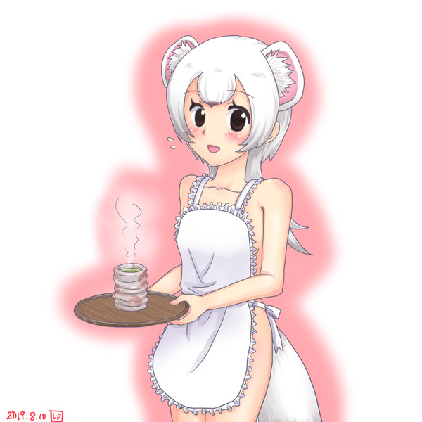 裸エプロンオコジョさん しよ さんのイラスト ニコニコ静画 イラスト