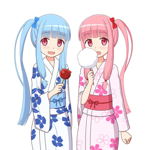 国内発送 - 公式描き下ろし 琴葉姉妹 ほぼ等身大 浴衣姉妹マイクロ