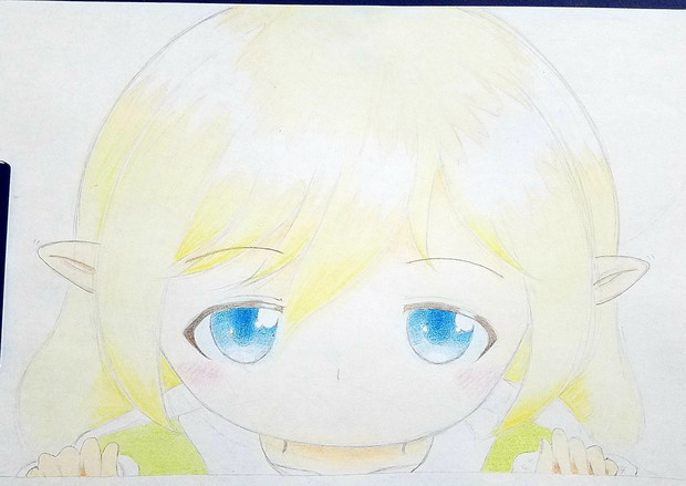 えんぴつ１０分 修正１ アナログ色塗り あるまたく ラフ絵 さんのイラスト ニコニコ静画 イラスト