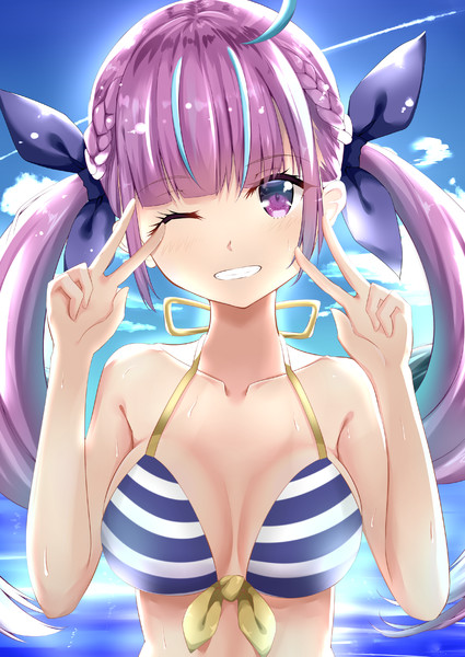 水着あくあ Borumete さんのイラスト ニコニコ静画 イラスト
