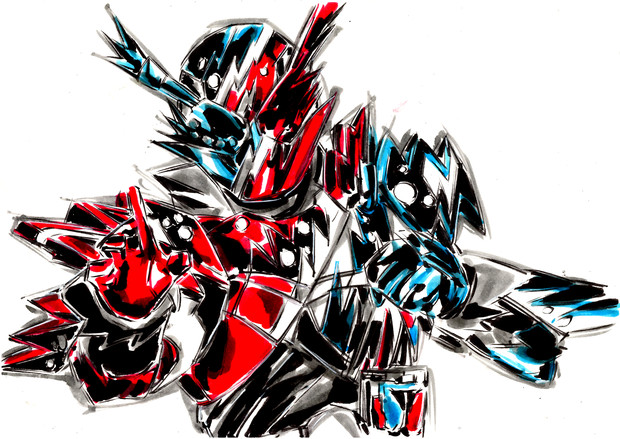 仮面ライダービルド ラビットタンクスパークリングフォーム たっくん さんのイラスト ニコニコ静画 イラスト
