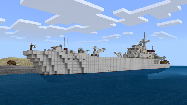 【マイクラPE】戦車揚陸艦作ってみた