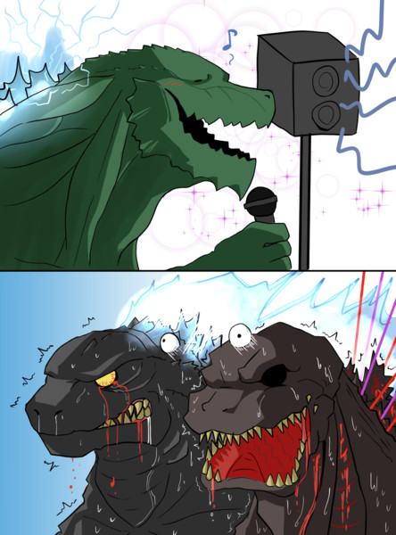 ゴジラ達のカラオケ 威ぶき さんのイラスト ニコニコ静画 イラスト
