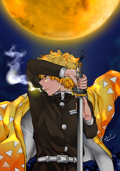 我妻善逸 灰色カラス さんのイラスト ニコニコ静画 イラスト