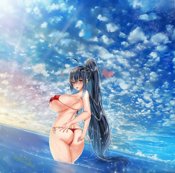 アズレン二周年記念絵 二周年の朝焼けを大鳳と Paundo2 さんのイラスト ニコニコ静画 イラスト
