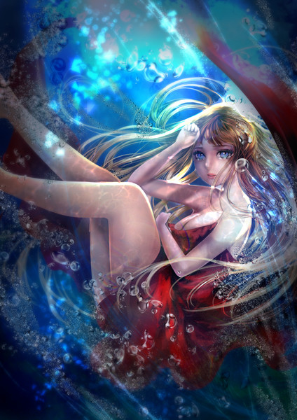 水の中の女の子 こもりひっき さんのイラスト ニコニコ静画 イラスト
