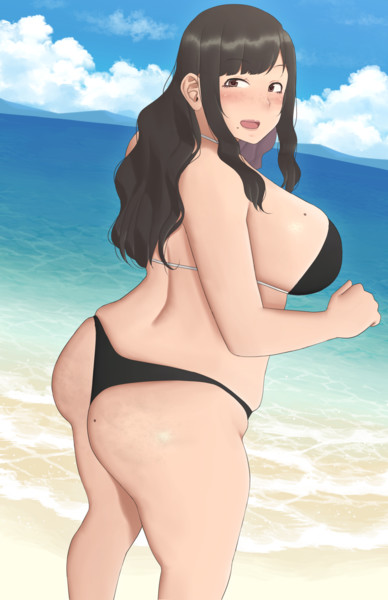 水着お姉さんお尻 緑茶みち さんのイラスト ニコニコ静画 イラスト
