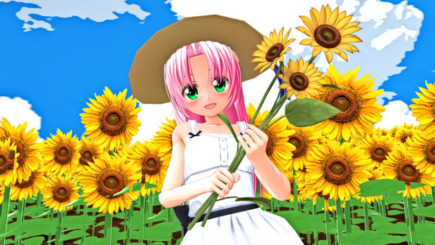 ひまわり畑のローラ 便箋カンパニー さんのイラスト ニコニコ静画 イラスト