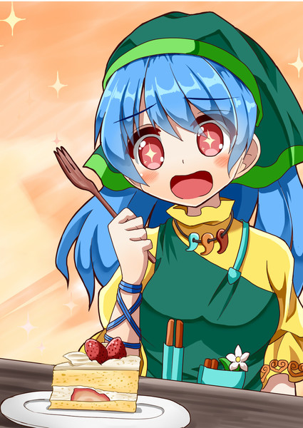 ケーキに目を輝かす袿姫さん すぎやまりょう さんのイラスト ニコニコ静画 イラスト