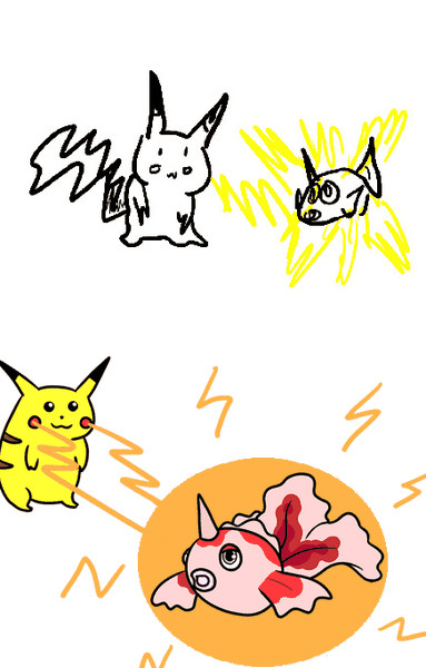 Gifアニメ １０まんボルト ポケモン ラフ リメイク Noverun さんのイラスト ニコニコ静画 イラスト