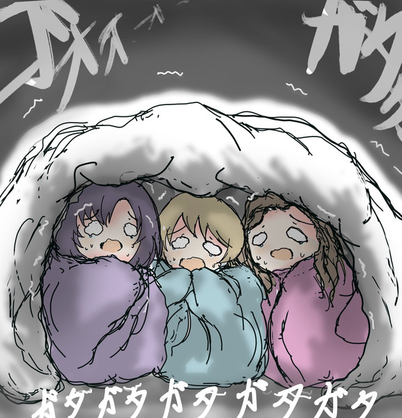 台風に怯えるワンステップス あいーや さんのイラスト ニコニコ静画 イラスト