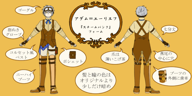 アダム ユーリエフ スチームパンク フォーム あやあざな さんのイラスト ニコニコ静画 イラスト