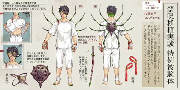 桜華忠臣 禁呪移植実験 特例被験体 検査着コスチューム ケモミミヤクザ睡 企画等々用 さんのイラスト ニコニコ静画 イラスト