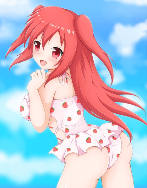 いちご柄の水着