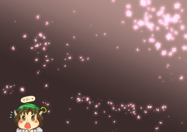 夜桜背景 Tarou さんのイラスト ニコニコ静画 イラスト