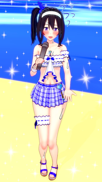 鷺沢文香 水着風アイドル衣装 スイカ さんのイラスト ニコニコ静画 イラスト