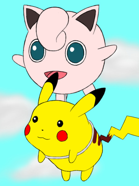 プリンとそらをとぶピカチュウ ゆーり さんのイラスト ニコニコ静画 イラスト