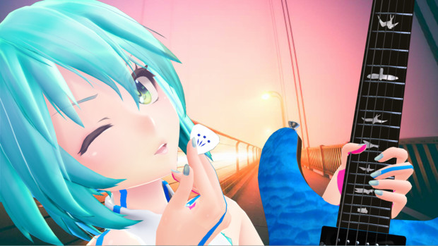 Mmd ギターモーションといっしょにオリジナルピック配布 盗賊 つばきp さんのイラスト ニコニコ静画 イラスト