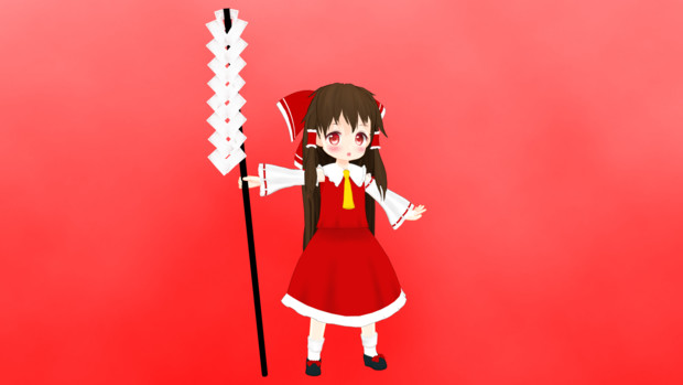 モデル配布 ちゅばき式改変ちび霊夢 芙羅卯 暁朱 さんのイラスト ニコニコ静画 イラスト