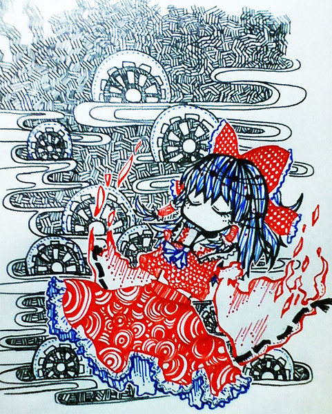 三色ボールペン霊夢さん 亀作 さんのイラスト ニコニコ静画 イラスト