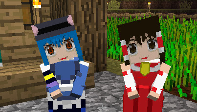 【Minecraft】リトルメイド　東方スキンの顔グラフィックテクスチャ・・・