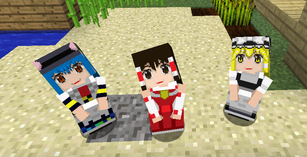 【Minecraft】リトルメイド　東方キャラの顔グラフィックテクスチャ変更