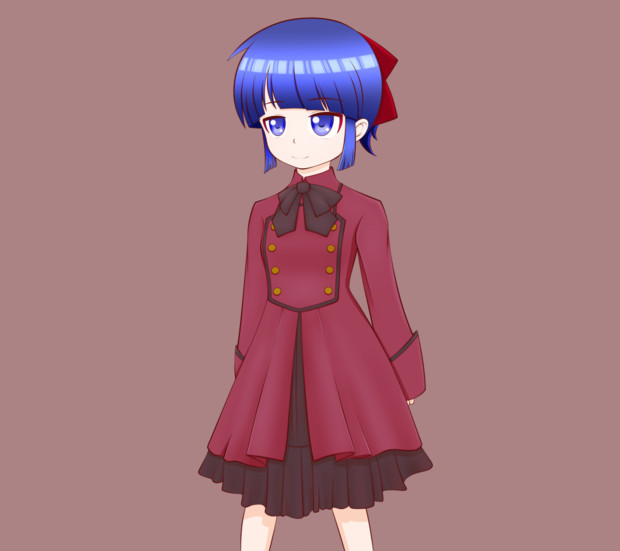 軍服ワンピースを着た陽詩茉莉 背景なし差分 アクイ Kazxkazu さんのイラスト ニコニコ静画 イラスト