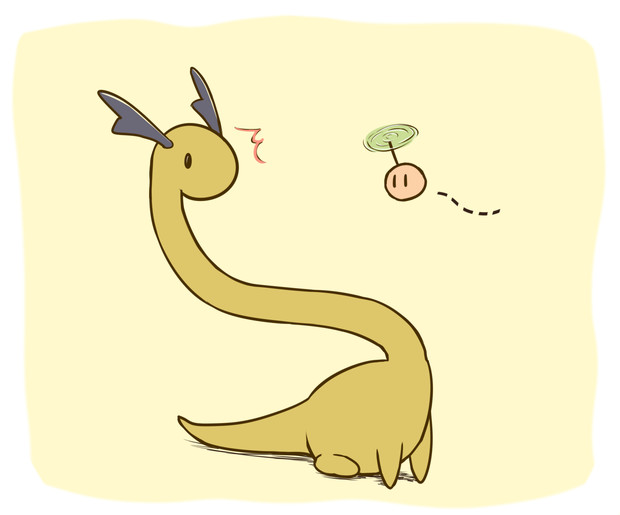 じゃがいもに驚くきょうりゅう てーんの人 木屑 さんのイラスト ニコニコ静画 イラスト