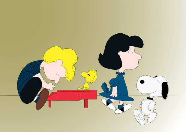 Schroeder, Lucy and Snoopy / WolfFoxKatana さんのイラスト
