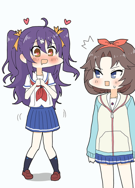 打ち所がわるくデコピン中毒になってしまったルナちゃんにデコピンをせがまれるソラちゃん あすにゃん さんのイラスト ニコニコ静画 イラスト