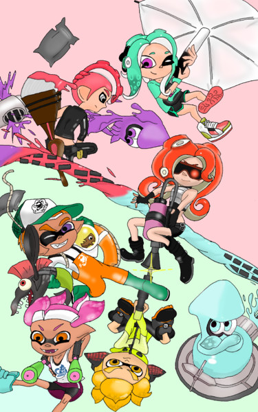 新しいコレクション スプラトゥーン キャラクター イラスト 100 ベストミキシング写真 イラストレーション