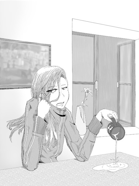 牛乳をこぼす女 葉締陽佳 さんのイラスト ニコニコ静画 イラスト
