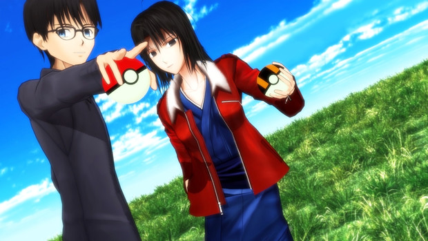 ラブラブカップル の シキとミキヤ が しょうぶを しかけてきた 空の境界mmd カトラス リトルジャックp さんのイラスト ニコニコ静画 イラスト