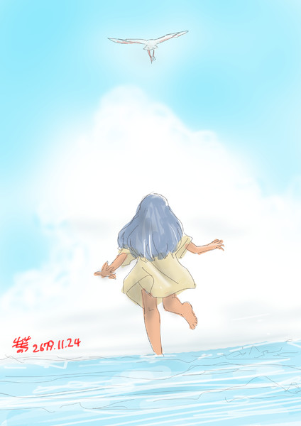 トキを追うスンちゃん はる さんのイラスト ニコニコ静画 イラスト