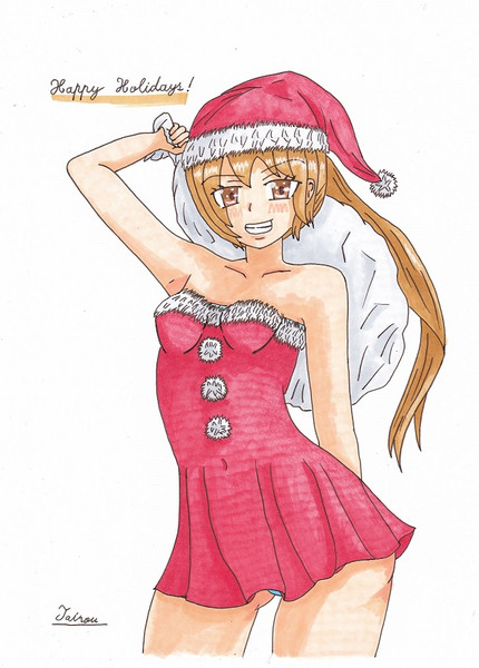 ミニスカサンタ娘のフライング クリスマス 大狼 さんのイラスト ニコニコ静画 イラスト