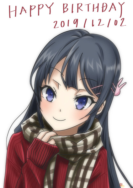 桜島麻衣生誕らくがき 青ブタ ニコニコ静画 イラスト