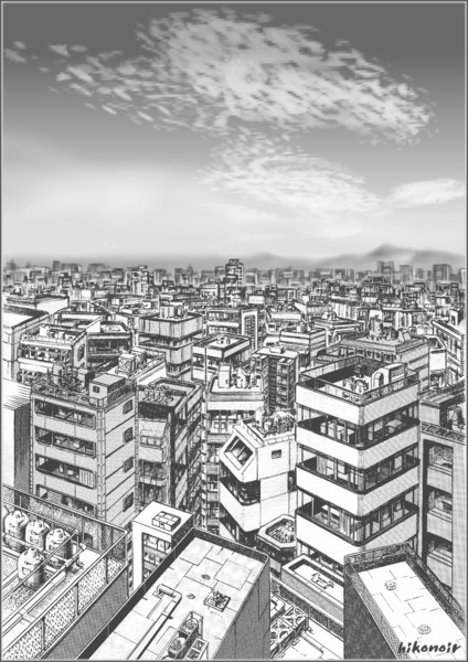 ビル風景 想像 Hikonoir さんのイラスト ニコニコ静画 イラスト
