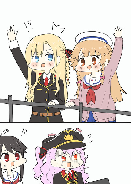 ミーちゃんと一緒にいて戻り損ねたココちゃんと晴風に乗り込んでしまったテアちゃん あすにゃん さんのイラスト ニコニコ静画 イラスト