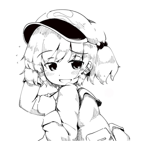 にとりで ちょっとだけ照れてる感じの練習 Cactas さんのイラスト ニコニコ静画 イラスト