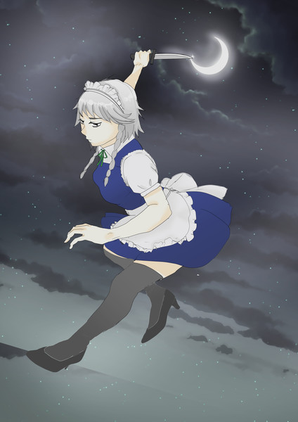 東方projectの十六夜咲夜さんをリク頂いたので描いてみた キャサリン さんのイラスト ニコニコ静画 イラスト