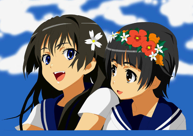とある世界の仲良し2人 無口ちゃん さんのイラスト ニコニコ静画 イラスト