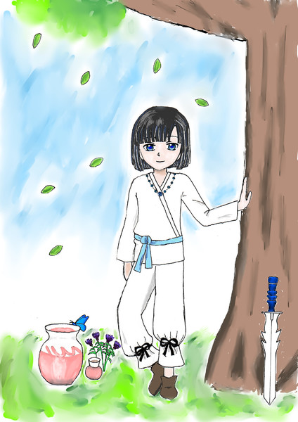 神社の神様描いてみた