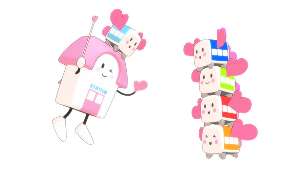 すまいるえきちゃん れっちゃくん Mmdモデル配布 なつのしお さんのイラスト ニコニコ静画 イラスト