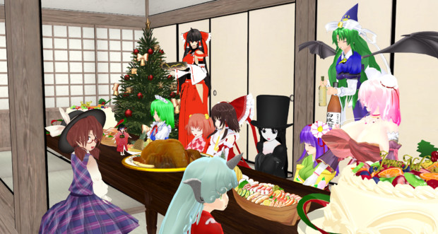 博麗神社でクリスマスパーティー