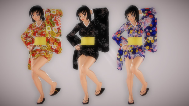 Mmdオリキャラモデル配布 操ちゃんs 浴衣振袖ver 操ちゃん さんのイラスト ニコニコ静画 イラスト