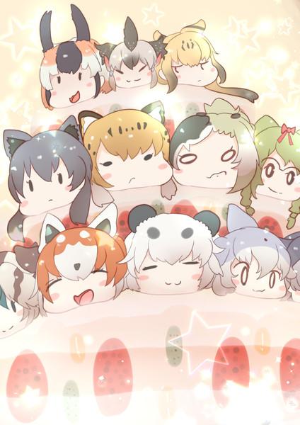 けものフレンズのクリスマスケーキ はづきガレット さんのイラスト ニコニコ静画 イラスト