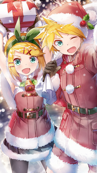 クリスマスにリンちゃんとレン君から送られてきたやつ 大堂 Daidou さんのイラスト ニコニコ静画 イラスト