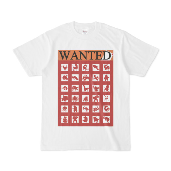 シンプルデザインTシャツ WANTED MONSTER(BROWN)