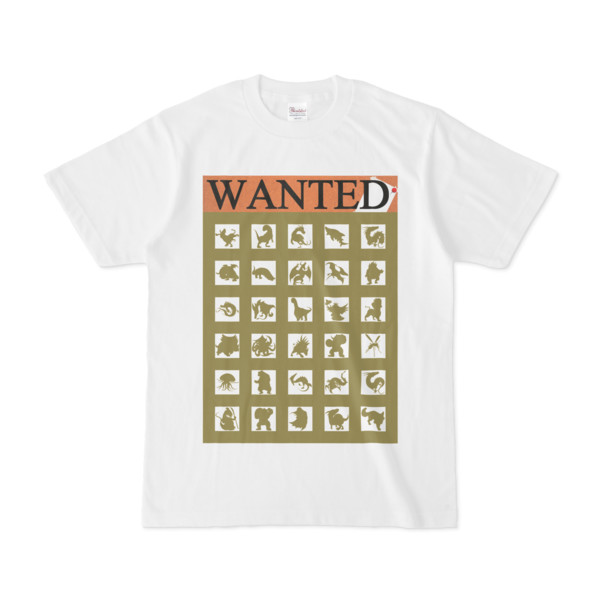 シンプルデザインTシャツ WANTED MONSTER(OLIVE)